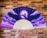 Image 3 of Purple Whale Folding Fan