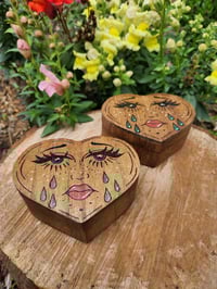 Image 1 of Sad Girl Heart Shaped Altar Box