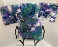 Image 1 of Coaster set with Holder #54