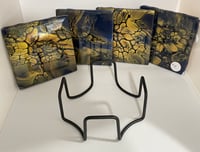 Image 1 of Coaster set with Holder #48