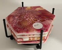 Image 3 of Coaster set with Holder #47