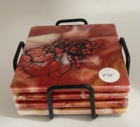 Image 3 of Coaster set with Holder #45