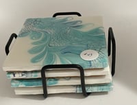 Image 3 of Coaster set with Holder #43