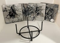Image 1 of Coaster set with Holder #39