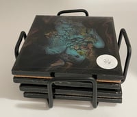 Image 3 of Coaster set with Holder #36