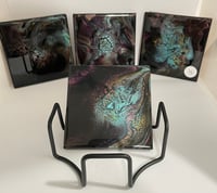 Image 1 of Coaster set with Holder #36