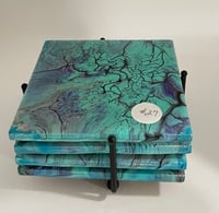 Image 3 of Coaster set with Holder #27