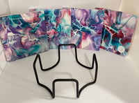 Image 2 of Coaster set with Holder #18