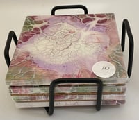 Image 3 of Coaster set with Holder #10