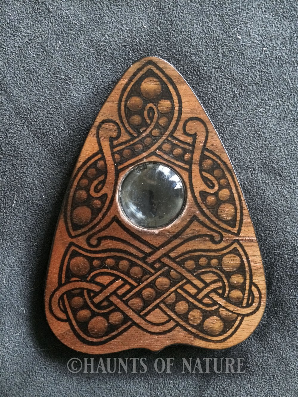 Wood Burned Ouija Planchette: Nordic Knotwork