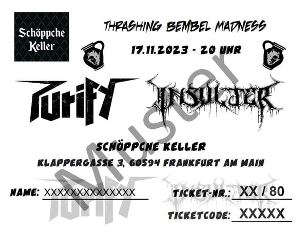 Image of Ticket 17.11.23 - Schöppche Keller Frankfurt