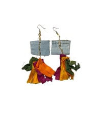 Image 1 of Arcoíris Denim Earrings 
