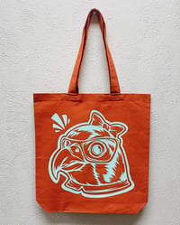 MABEL TOTE BAG (Rust Orange + Light Green Vinyl) 