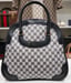 Image of Vtg Gucci Blue Monogram Large Bowling Style Bag