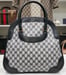Image of Vtg Gucci Blue Monogram Large Bowling Style Bag