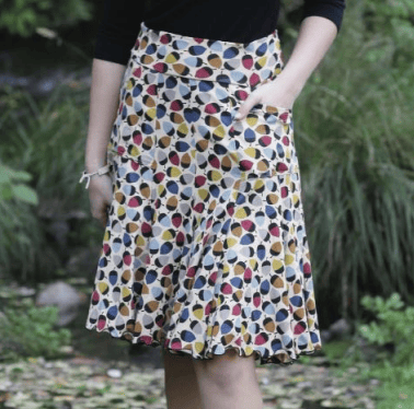 Image of 7 Year Skirt in Gather Print