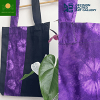 Image 1 of Purple Adire Tote Bag 1 : Decision Sacred Art Gallery