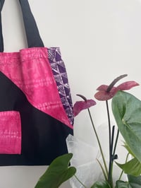 Image 3 of Pink/Purple Adire Tote Bag : Decision Sacred Art Gallery