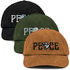 PEACE Embroidered Corduroy Hat
