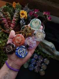 Image 1 of Resin Gemstone Chakra Set (Flat)