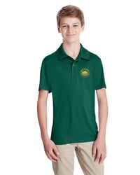 Youth Performance Polo With Gold Embroidery