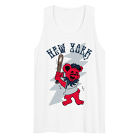 NYY Diamond Dear Bear - Premium Cotton Tank Top