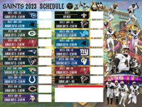 2023 Saints Fan Schedule Poster