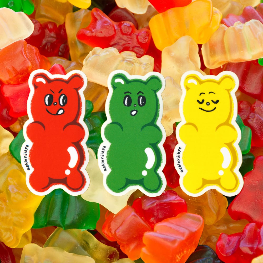 Image of Gummy Bear Trio Sticker Pack