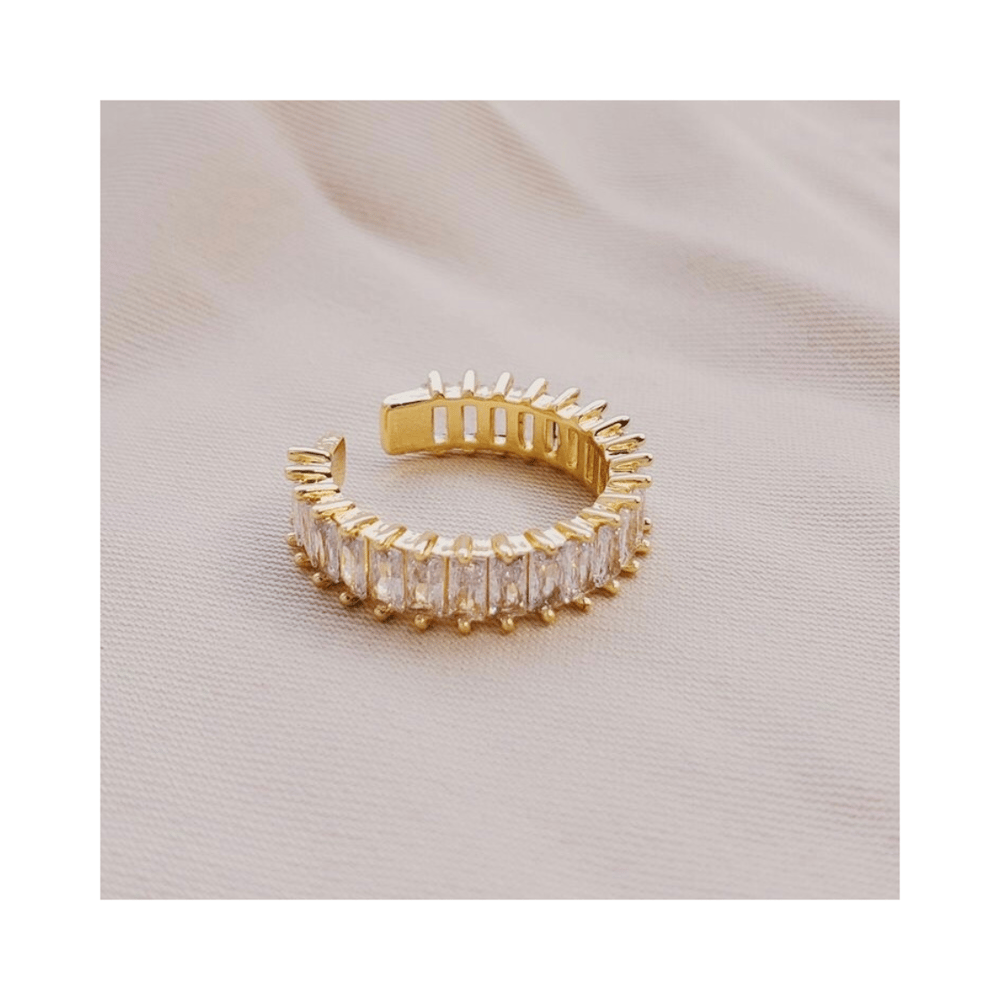 Image of 14K Baguette Open Ring