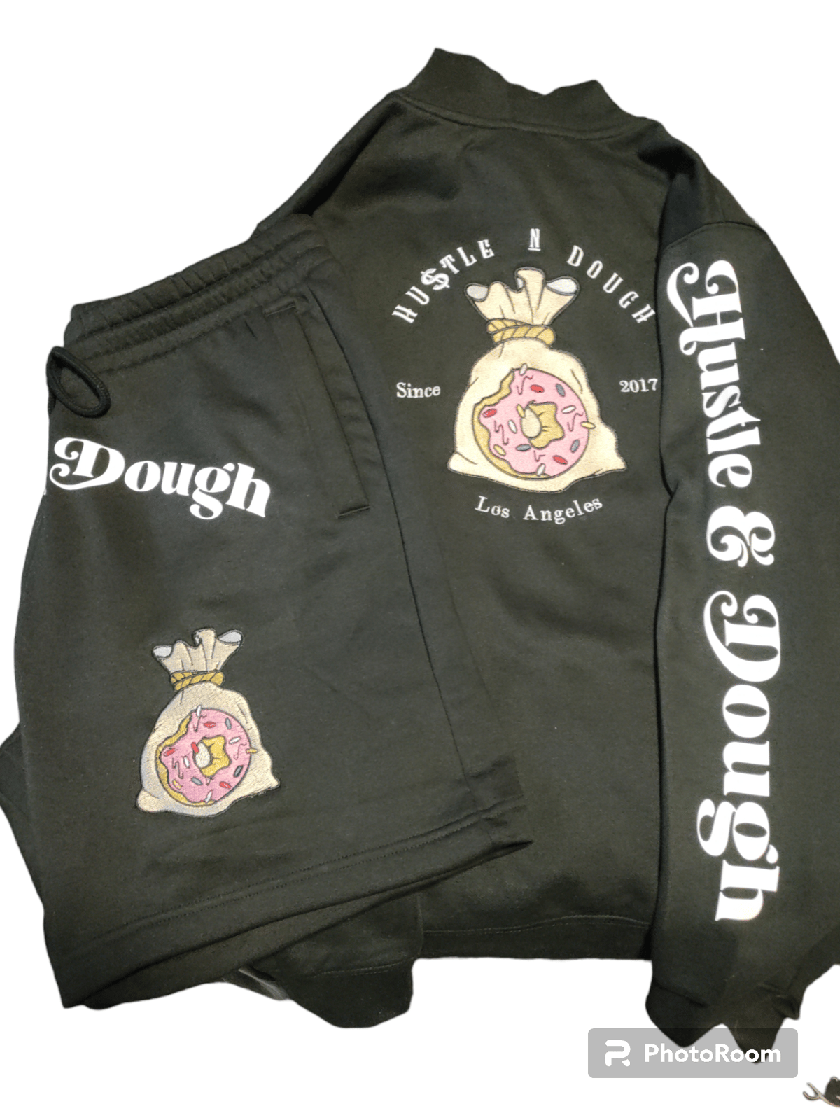 Image of Embroidered Hu$tle & Dough 2pc