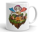 Image 2 of 🍄 Amanita Mushroom Camp Fire Coffee Mug - Ceramic - 11oz - White - Cottagecore