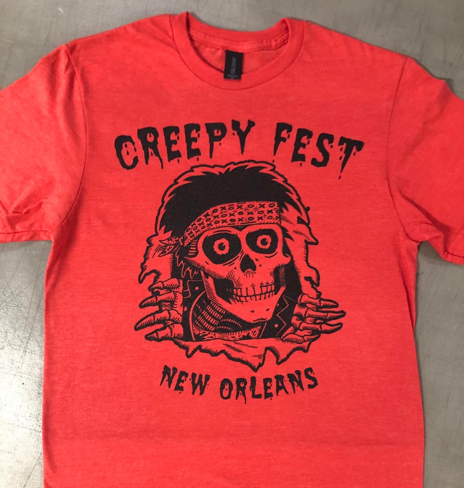 Image of Creepy Fest "Creeper" Red Shirt