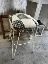 Image 2 of Vintage Stool with metal legs