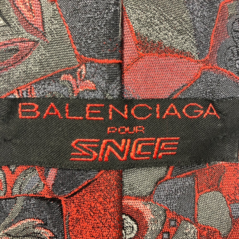 Cravate Balenciaga pour la SNCF 90's (rouge)
