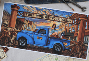 Fort Worth Stock Yards by Kate Cook - Poster or Limited Edition Prints