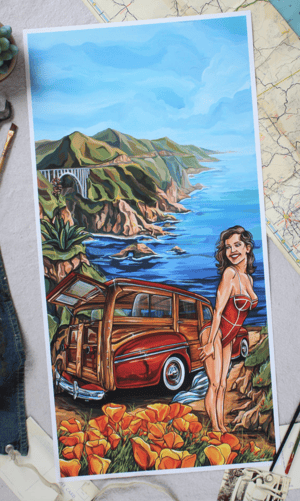 Pacific Coast Highway by Kate Cook - Poster or Limited Edition Print