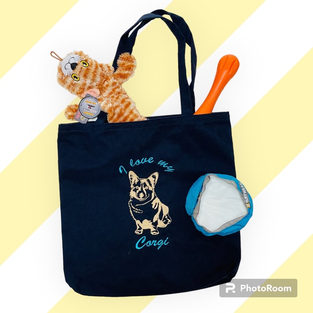 Image of I Love My Corgi Tote Bag