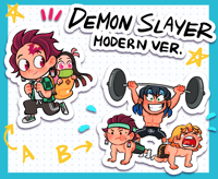 Image 1 of Demon Slayer Modern Stickers