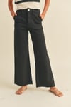 DYE AND WASH COTTON STRETCH WIDELEG PANTS - LATE SEPT