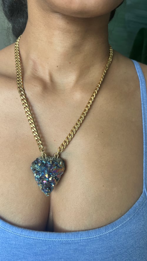 Image of FAIRY BERRIES • Titanium Quartz Crystal Necklace
