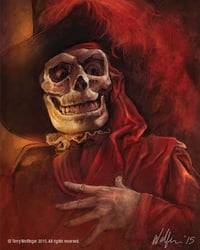Mask of the red death canvas giclee