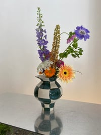 Image of Vase à damiers Vert foncé