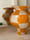 Image of Vase à damiers orange