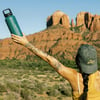 Insulated 32oz Water Bottle with Handle Clip Forest