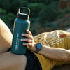 Insulated 32oz Water Bottle with Handle Clip Forest