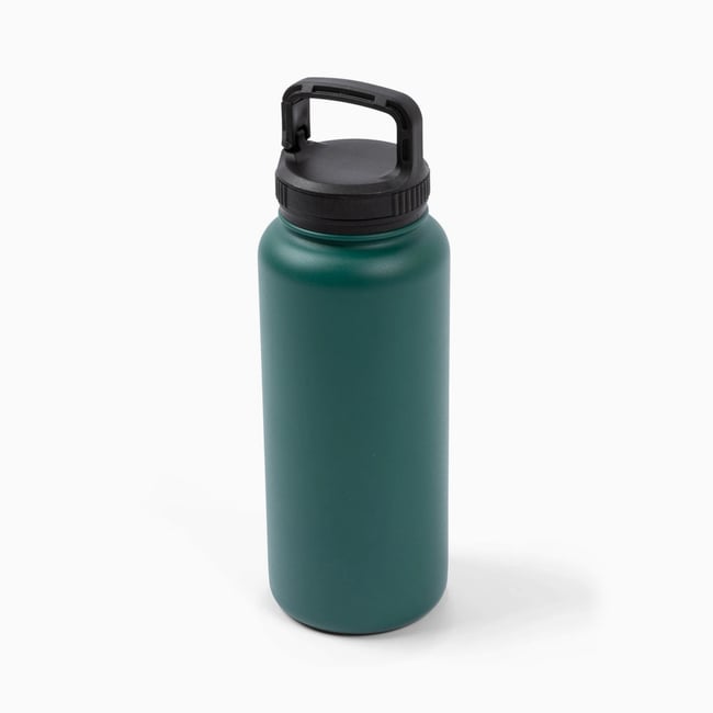 Insulated 32oz Water Bottle with Handle Clip Forest