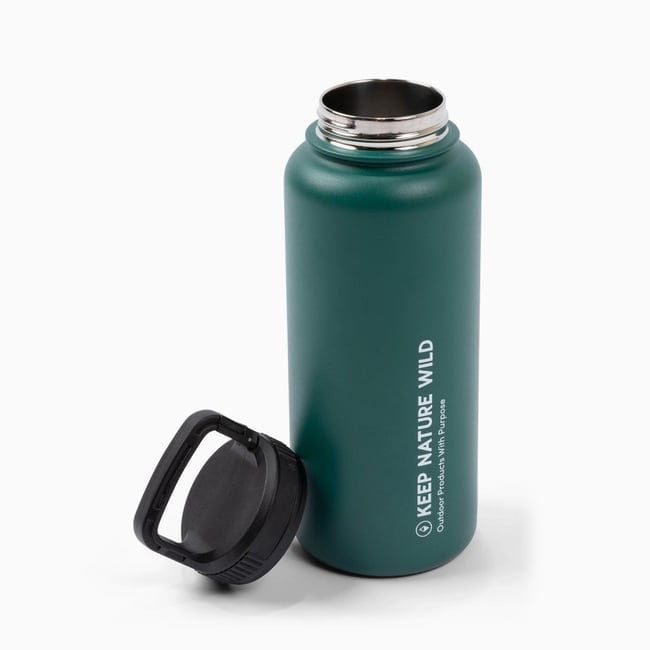 Insulated 32oz Water Bottle with Handle Clip Forest