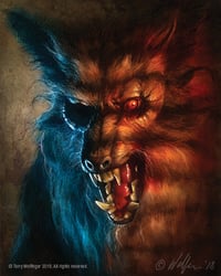Howling canvas giclee
