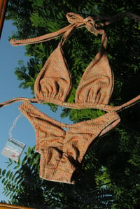 Image 1 of Tangerine Knit Bikini Set - L Top / M Bottom 