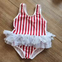 Red & white stripe tutu leo